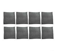 Swedish Dish Cloths 8 Pack, Reusable Cellulose Sponge Cloths for Kitchen Cleaning, Absorbent & Machine Washable, Black, 15x15cm(8 PACK)