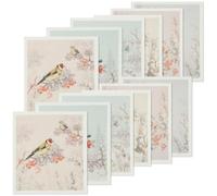 Swedish Dishcloth Set, Reusable Dish Cloths, Food-Safe & Plastic-Free Sponge Cloths, Quick Drying Kitchen Cloth Suitable for Cleaning in the Kitchen, Dishes, Bathroom, Glass (Chinese Style Bird 12PCS)