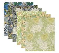 Swedish Dishcloths 6 Pack, Reusable & Biodegradable Kitchen Cloths, Super Absorbent Quick-Drying Cellulose Sponge Cloths, Eco Friendly Washable Alternative to Paper Towels (Morrisian Floral Pattern)