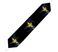 Swedish Flag And Moose Table Runner Dining Table Cloth 178*33cm