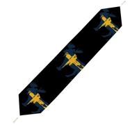 Swedish Flag And Moose Table Runner Dining Table Cloth 200*33cm