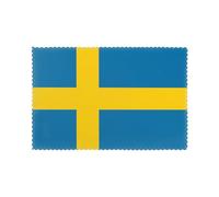 Swedish Flag Placemats for Dining Table Set â€“ Anti-Slip Durable Design 12x18 Inch Print Table Mat Set
