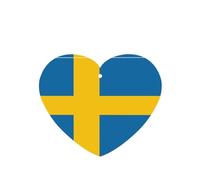 Swedish flag Print 4Pcs Lavender Scent Hanging Lightweight Car Scent for Car Bedroom Wardrobe Bathroom
