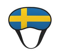 Swedish Flag Print Adjustable Eye Cover for Sleeping, Comfortable, Pressure-Free and Breathable Sleeping Masks