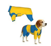 Swedish flag Print Dog Clothes - 4 Legs Jumpsuit Sweatshirt for Small Medium Large Dogs Cats