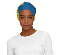 Swedish flag Print Elastic Headscarf Hat Lightweight Breathable Women's Head Beach Vacation Accessory