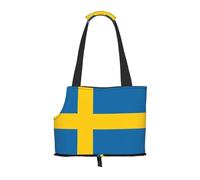 Swedish Flag Print Pet Tote Bag, Foldable Single Shoulder Pet Carrier For Small Pets Dogs Cats