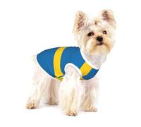 Swedish Flag Print Small Dog Clothes Pet Vest, Soft Cotton Sleeveless T-Shirts Breathable Pet Tank Top Apparel For Puppies And Cats