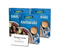 Swedish Food Bundle Includes: 3x Bla Band Swedish Meatball Sauce Mix -pack of 3 Sauce Sachets -22g each (9 Swedish Meatballs Sachets in Total) & Recipes Cards by Donny & Dev