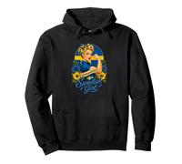 Swedish Girl Sweden Flag Pride Woman Roots Pullover Hoodie