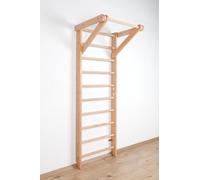 Swedish Ladder, Sports Equipment "Sport-1-240" Climbing Wall, Climbing Frame Fitness, Wooden Wall Bars with Pole, Gym Wall