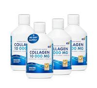 Swedish Nutra - Liquid Marine Collagen Sugar Free - 4 Packs of 500ml, 80 Day Supply | Minimize Fine Lines, Wrinkles | 100% Natural Berry Flavour
