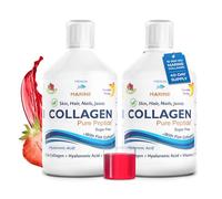 Swedish Nutra - 12,500 mg Hydrolyzed Marine Collagen & Gold Retinol Liquid Supplement - 500 ml 2-Pack, 40 Day Supply | Pure Peptide & Hyaluronic Acid for Healthy Hair, Skin, Nails & Joint I Sugar-Free