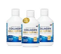 Swedish Nutra - Gold Retinol - 3 Packs of 500ml, 60 Day Supply - 12500 mg Marine Collagen I Sugar-Free I Minimize Fine Lines, Wrinkles & Improve Skin Elasticity