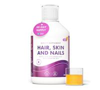 Swedish Nutra Hair, Skin & Nails Liquid Supplement, 500 ml, 33 Day, Biotin | Liquid beauty supplement with 5,000 mcg biotin, marine collagen, zinc, hyaluronic acid & vitamins A, C, D & E; orange flavour