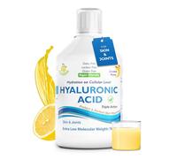 Swedish Nutra - Hyaluronic Acid Liquid Supplement - Pack of 500 ml, 33 Day Supply | Plus Vitamin C & Silica for Skin & Joint Hydration | Vegan & Free from Sugar & Gluten | 100% Natural Lemon Flavour