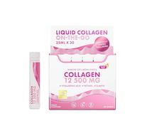 Swedish Nutra - Liquid Marine Collagen 12,500mg - 30 Shots I Hydrolyzed Collagen Peptides (Type I & III) I Hyaluronic Acid, Biotin, Vitamin C Sugar Free - 30 Day Supply