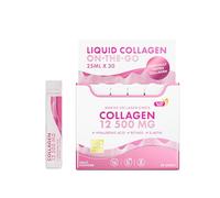 Swedish Nutra - Liquid Marine Collagen 12,500mg - 30 Shots I Hydrolyzed Collagen Peptides (Type I & III) I Hyaluronic Acid, Biotin, Vitamin C Sugar Free - 30 Day Supply