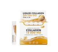 Swedish Nutra - Hydrolysed Marine Collagen, 15,000mg Liquid Supplement - 30 x 25ml Daily Shots | Peptides (Type I & III), Hyaluronic Acid, Biotin & Vitamins for Hair, Skin, Nails & Joints | Sugar Free