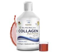 Swedish Nutra - Hydrolyzed Marine Collagen Liquid Supplement - Pack of 500 ml, 20 Day Supply | Pure Peptide and Vitamins for Healthy Hair, Skin, Nails and Joints I 100% Natural Berry Flavour