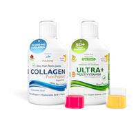 Swedish Nutra - Hydrolyzed Marine Collagen & Ultra+ Multivitamin Liquid Supplements | Peptide, Vitamins & Greens to Boost Skin, Hair, Nails, Joints, Energy & Immunity | Natural Flavours