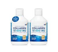 Swedish Nutra - Hydrolyzed Marine Collagen Liquid Supplement - Pack of 2 x 500 ml, 40 Day Supply | Pure Peptide & Vitamins for Healthy Hair, Skin, Nails & Joints I 100% Natural Berry Flavour