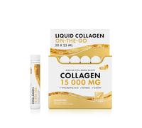 Swedish Nutra - Hydrolysed Marine Collagen, 15,000mg Liquid Supplement - 30 x 25ml Daily Shots | Peptides (Type I & III), Hyaluronic Acid, Biotin & Vitamins for Hair, Skin, Nails & Joints | Sugar Free