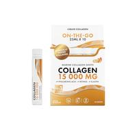 Swedish Nutra - Liquid Marine Collagen 15,000mg - 10 Shots I Hydrolyzed Collagen Peptides (Type I & III) I Hyaluronic Acid, Biotin, Vitamin C Sugar Free - 10 Day Supply