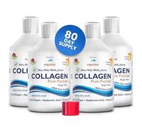 Swedish Nutra - Liquid Marine Collagen Sugar Free - 4 Packs of 500ml, 80 Day Supply | Minimize Fine Lines, Wrinkles | 100% Natural Berry Flavour