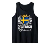Swedish Princess Sweden Flag Proud Swedish Girl Tank Top