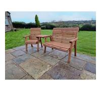Swedish Redwood Angled Garden Tete a Tete by Churnet Valley - 3 Seats