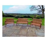 Swedish Redwood Angled Garden Tete a Tete by Churnet Valley - 7 Seats