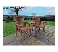 Swedish Redwood Angled Garden Tete a Tete by Croft - 2 Seats