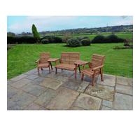 Swedish Redwood Angled Garden Tete a Tete by Croft - 4 Seats