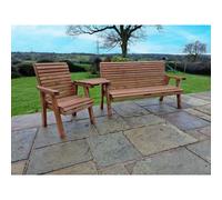 Swedish Redwood Angled Garden Tete a Tete by Croft - 4 Seats