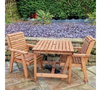 Swedish Redwood Garden Bistro Set by Churnet Valley - 2 Seats