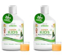 Swedish Super Kids Multivitamin Age 3+, Orange Flavour, 2 x 500 ml, Pack of 2, 1000 ml in Total
