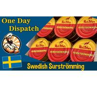 Swedish Surstromming herring traditional to Swedish cuisine, Red Wolf,Röda Ulven