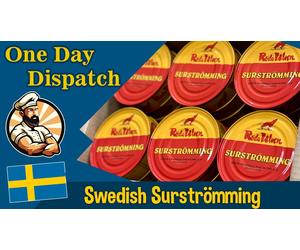 Swedish Surstromming herring traditional to Swedish cuisine, Red Wolf,Röda Ulven