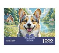 Swedish Vallhund 1000 Pieces Jigsaw Puzzles Engaging Educational Games Jigsaw Puzzle Home Decoration for Adults & Families 52x38cm/1000pcs