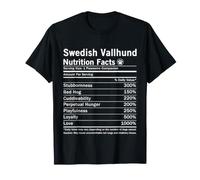 Swedish Vallhund Dog Nutrition Facts Funny T-Shirt