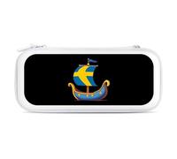 Swedish Viking Ship Sverige Sweden Flag Carry Case for Switch Carrying Cover Storage Bag Protective Accessories Travel White-Style