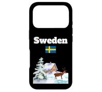 Swedish winter trip souvenir reindeer lover Sweden flag Case for iPhone 17 Pro
