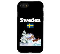 Swedish winter trip souvenir reindeer lover Sweden flag Case for iPhone SE (2020) / 7/8