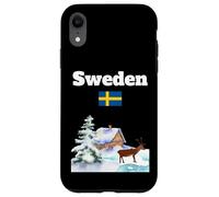 Swedish winter trip souvenir reindeer lover Sweden flag Case for iPhone XR