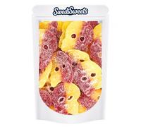 Swedisweets BUBS Sour Raspberry Lemon Skulls Swedish Candy | Vegan Gelatin-Free Foamy Gummies, Soft Chewy Pick & Mix Loose Candy for Parties & Movie Night, 8oz