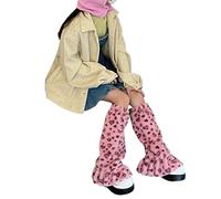 Sweeaau 1 Pair Women Leg Warmers Leopard Grain Plush Japanese Girls Ruffled Leg Socks Winter Foot Warmer Socks