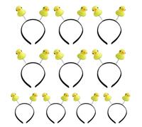 Sweeaau 10pcs Little Yellow Ducks Headbands Women Fashion Headwear Festival Headpiece For Carnivals Party Role Play Costume Tool Animal Headwear