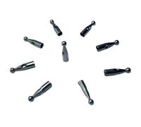 Sweeaau 10pcs Umbrella Tail Beads Metal End Caps For 4mm Umbrella Repair And Metal Tips For 4mm Diameter Bone Tail Beads