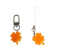 Sweeaau 2 Pack Phone Chain Unique Keyring Four Leaf Phone Pendant Bag Charm Bag Pendant Present for Fashionable Individuals Fun School Supply Accessory
